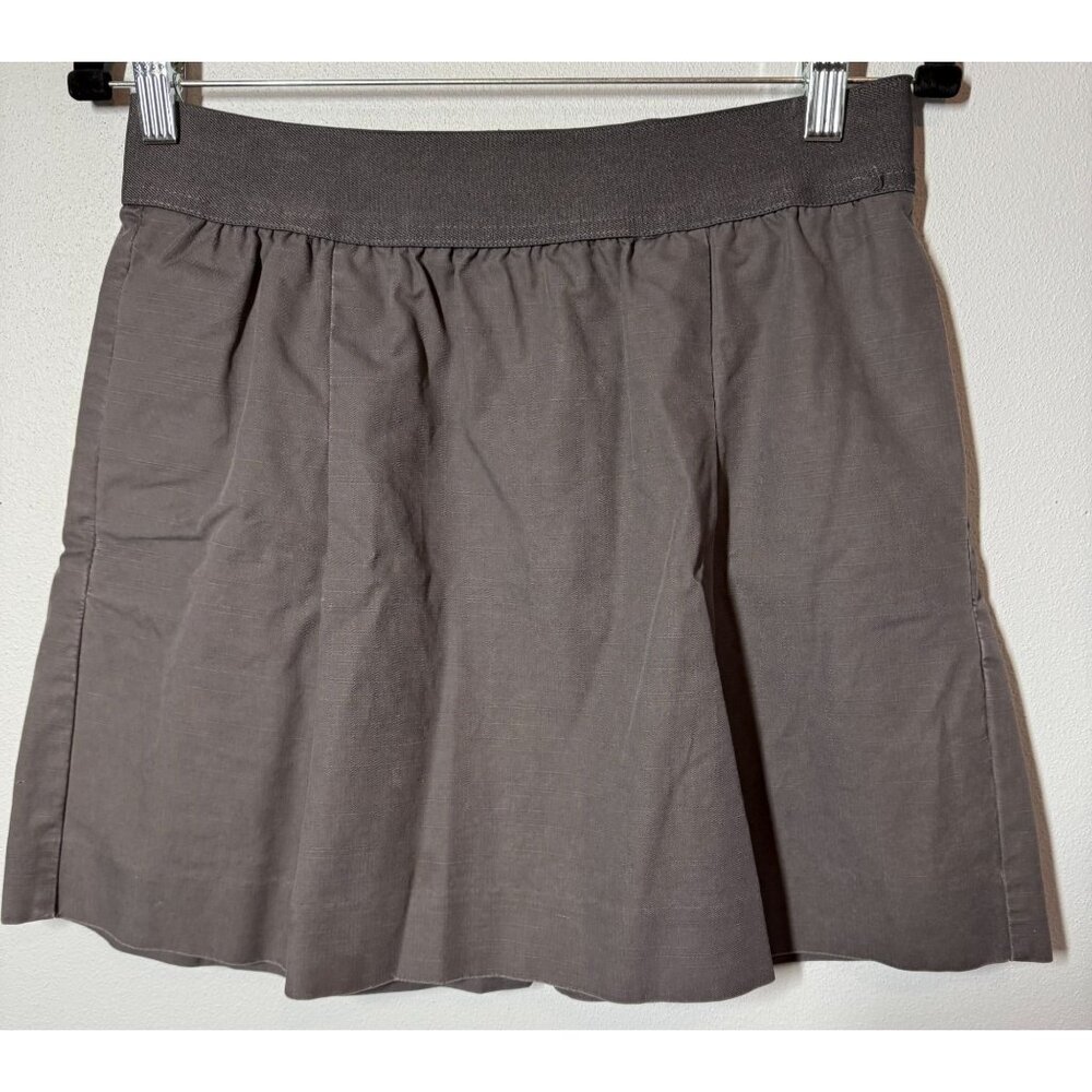 J.Crew Womens Dark Gray Woven Cotton A-Line Mini Skirt Size 2‎ Academia
